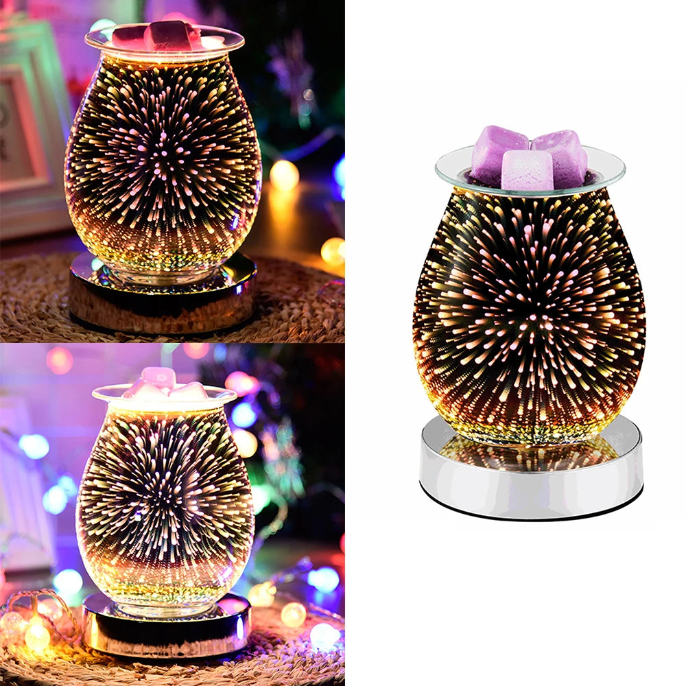 3D Firework Lamp w/ Candle Holder